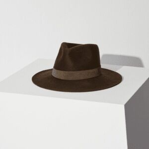 Janessa Leone Auggie Packable Wool Hat Dark Olive